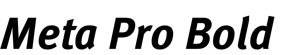 Meta Pro Bold Italic Font Download Free